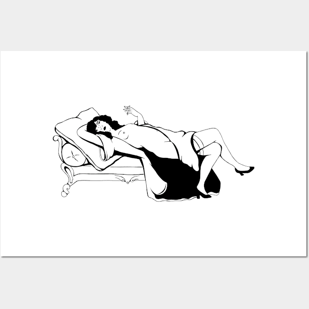 LOUNGING Wall Art by TriciaRobinsonIllustration